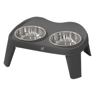 딩동펫 반려동물 접이식 스텐 식탁 2구 S, 그레이, 1개