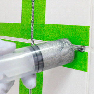 HAUS 黴菌滾出我家 壁面用DIY磁磚填縫施工套組 銀色珠光組, 1套