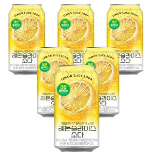 檸檬切片蘇打, 340ml, 6個