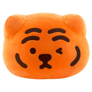 MUZIK TIGER 無業老虎 車用頸枕 眨眼胖虎, 橘色, 1個