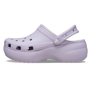 crocs 卡駱馳 經典厚底克駱格洞洞鞋, Mauve Mist(206750-5PS), 220