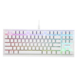 CHERRY MX 1.1 RGB TKL 電競機械式鍵盤, 白色, G80-3911HWAKR-0, 靜音紅軸