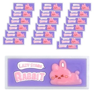 LAZY STAR 3D方塊橡皮擦, 藍色, 20個