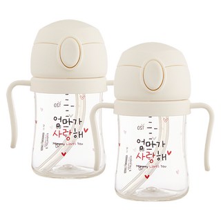 해님 낫싱 올인원 PA 원터치 빨대컵, 150ml, 2개, 크림화이트엄마가