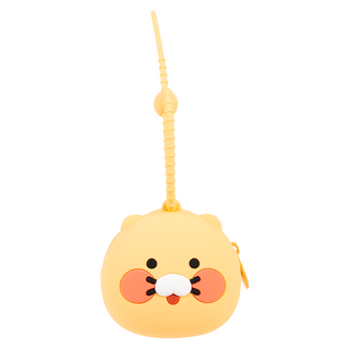 카카오프렌즈 땡글이 얼굴형 실리콘 이어폰 멀티 파우치, 춘식이, 1개