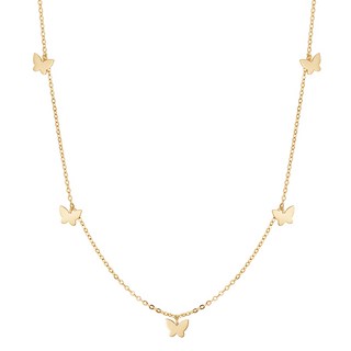 semijuwelry 女性用14k蝴蝶光芒項鍊