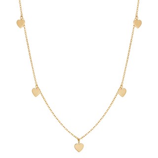 semijuwelry 女士14k愛心光束項鍊