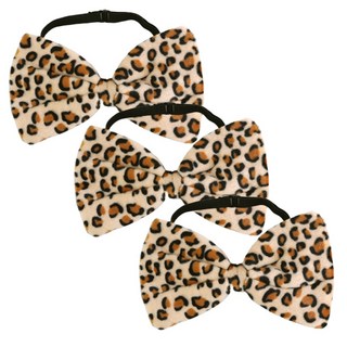 豹紋蝴蝶領結, 黃色 + 棕色 + 黑色, 3個