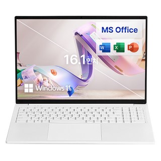 베이직스 2024 베이직북 16 N-시리즈 + 마이크로소프트 오피스 2024 홈 영구버전 세트, White, 256GB, 8GB, WIN11 Pro, BB1624FW_Office