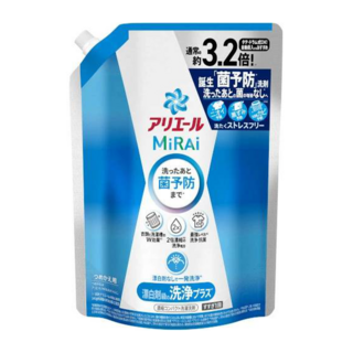 ARIEL MiRAi 日本原裝進口 抗菌2倍濃縮淨白洗衣精補充裝 藍色, 920g, 1包