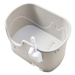 DING DONG PET 濾砂開放式貓砂盆, 灰色, 1個