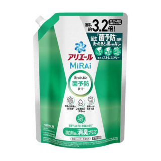 ARIEL MiRAi 日本原裝進口 消臭2倍濃縮抗菌洗衣精補充裝 綠色, 920g, 1包