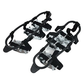 Storybing 24釘 登山冰爪 雙腳 + 收納袋組合, 黑色