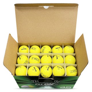 볼빅 플라이온 이지컨트롤 소프트필 컬러 골프공 2피스, 옐로우, 45개입, 1개