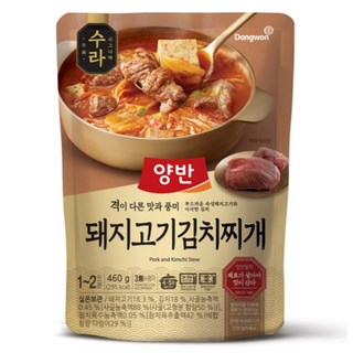 양반 동원 수라 돼지고기 김치찌개, 460g, 1개