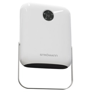 STROMANN 智能免鑽孔壁掛式毛巾架 預約功能 小型強力浴室暖風機, 白色, JJ-BH01