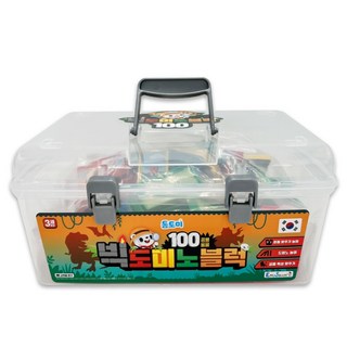 艾迪老師 Tomtomi 恐龍動物大型骨牌積木 100片組, 1套, 紅色, 綠色, 黃色, 藍色