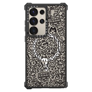 MOLAN CANO 耐衝擊 MagSafe 透明線條畫設計手機殼