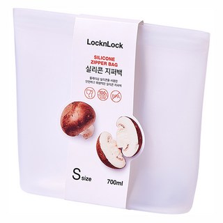 LocknLock 樂扣樂扣 矽膠密封袋 Natural 700ml, 1個, 單品