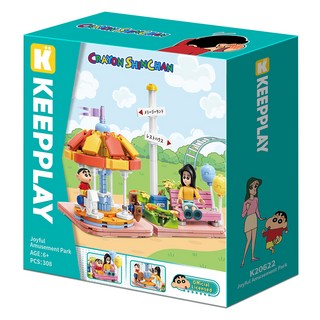 KEEPPLAY 奇妙積木 蠟筆小新快樂遊樂園積木, 1盒, 多色