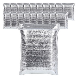 다용도 프리미엄 부착형 은박 보냉백 35cmx35cm+8cm 20장, 실버, 1세트