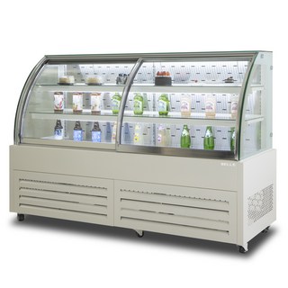 BELLE 프리미엄 쇼케이스 라운드 앞문형 화이트 475L 방문설치, JRF-1800W