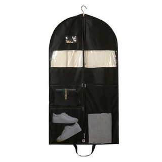 로이홈 휴대 여행용 의류 멀티 포켓 수납 행거 커버, 1개입, 1개