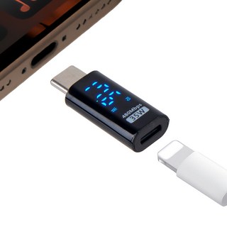 HOHOO Apple 8-pin 轉 Type-C iPhone 15 / 16 / iPad Lightning 轉換高速充電 OTG 轉接頭 L2CD, 黑色, 33mm, 1個