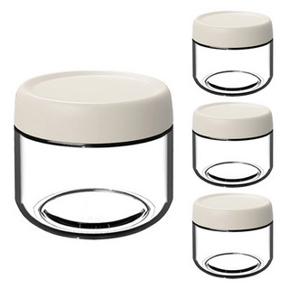 아카시아 밀프랩 샐러드 보관 유리용기, 4개, 300ml