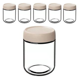 아카시아 밀프랩 샐러드 보관 유리용기, 6개, 500ml