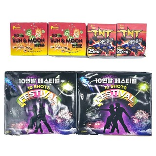 불꽃놀이 폭죽 고급 연발류 3종 x 2p 세트, 1세트