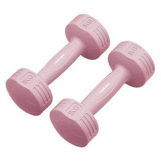 Tamina Sports 頂級PE美容啞鈴 粉紅色, 1kg, 2個