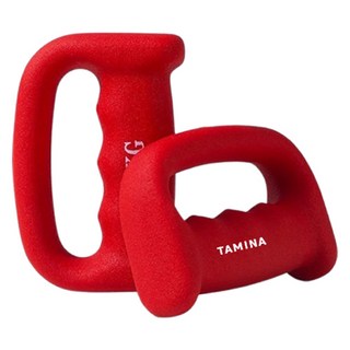 塔米納運動 高級握把式啞鈴 啞鈴 紅色, 1kg, 2個