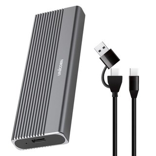 유니콘 NVMe M.2 SSD외장케이스 Gen2.10Gbps A+C타입, 1개, SM-700P