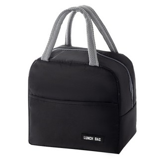 투그램플러스 직장인 런치 보냉백, 블랙, 1개
