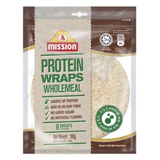 mission Foods 高蛋白全麥墨西哥捲餅 8片, 1個, 360g