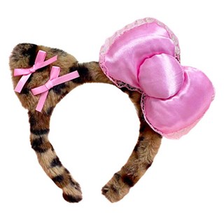 미미파티 고양이 파티 코스프레 머리띠, 도톰캣 호피, 1개