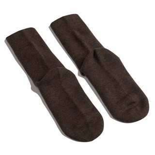 Litu 美麗諾羊毛中筒襪, 1套, 麻花棕色