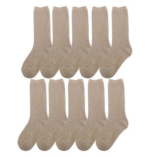레인보우삭스 여성용 롱 골지 긴목 양말 10켤레 세트 25cm