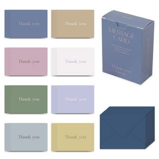 모노라이크 땡큐 클래식 메세지 카드 40p + 봉투 20p 세트, 혼합색상, 1세트