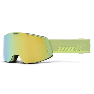 100% SNOWCRAFT Aura HiPER Mirror w Bonus HiPER Pink Turquoise ML Mirror 雪鏡 XL, 黃金色