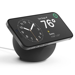 elago MS2 MagSafe 矽膠手機充電支架, 黑色, 1個