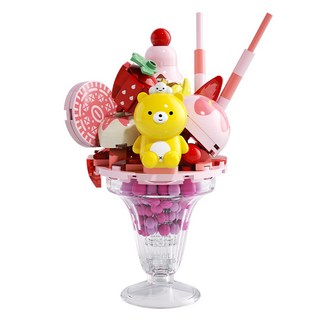 JAKi 佳奇 小熊草莓聖代相容積木, JK6205, 1個