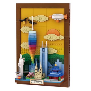 WANGE 萬格 城市明信片 中國廣州款 積木相容樂高, 1個, 4922wg