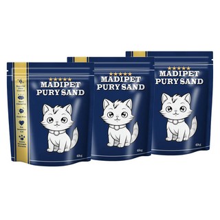메디펫 응고형 퓨리 라이트 벤토나이트 고양이 모래, 6kg, 3개