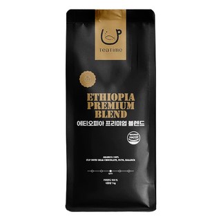 티타임 에티오피아 프리미엄 블렌드 원두커피, 1개, 1kg, 홀빈(분쇄안함)