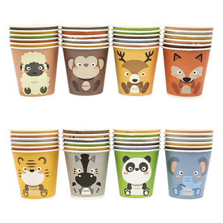 이지앤 동물 종이컵 184ml, 50개, 1세트