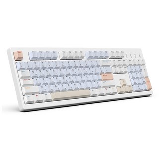 한성컴퓨터 3모드 듀얼 가스켓 유무선겸용 일반형 기계식 키보드 38g, MULTI PASTEL +  DEEP BLUE, TFG Cloud CF, 딥블루 뽀송