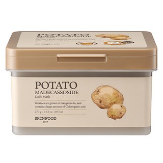 SKINFOOD 馬鈴薯積雪草抽取式日常面膜, 30片, 1盒