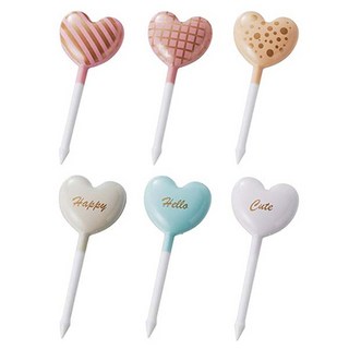 TORUNE 可愛愛心裝飾籤6件組 P3633, 1套